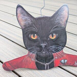 One Vtg Annie Reinhart Animal Wooden Clothes Hangers Stupell Johnston RI, USA